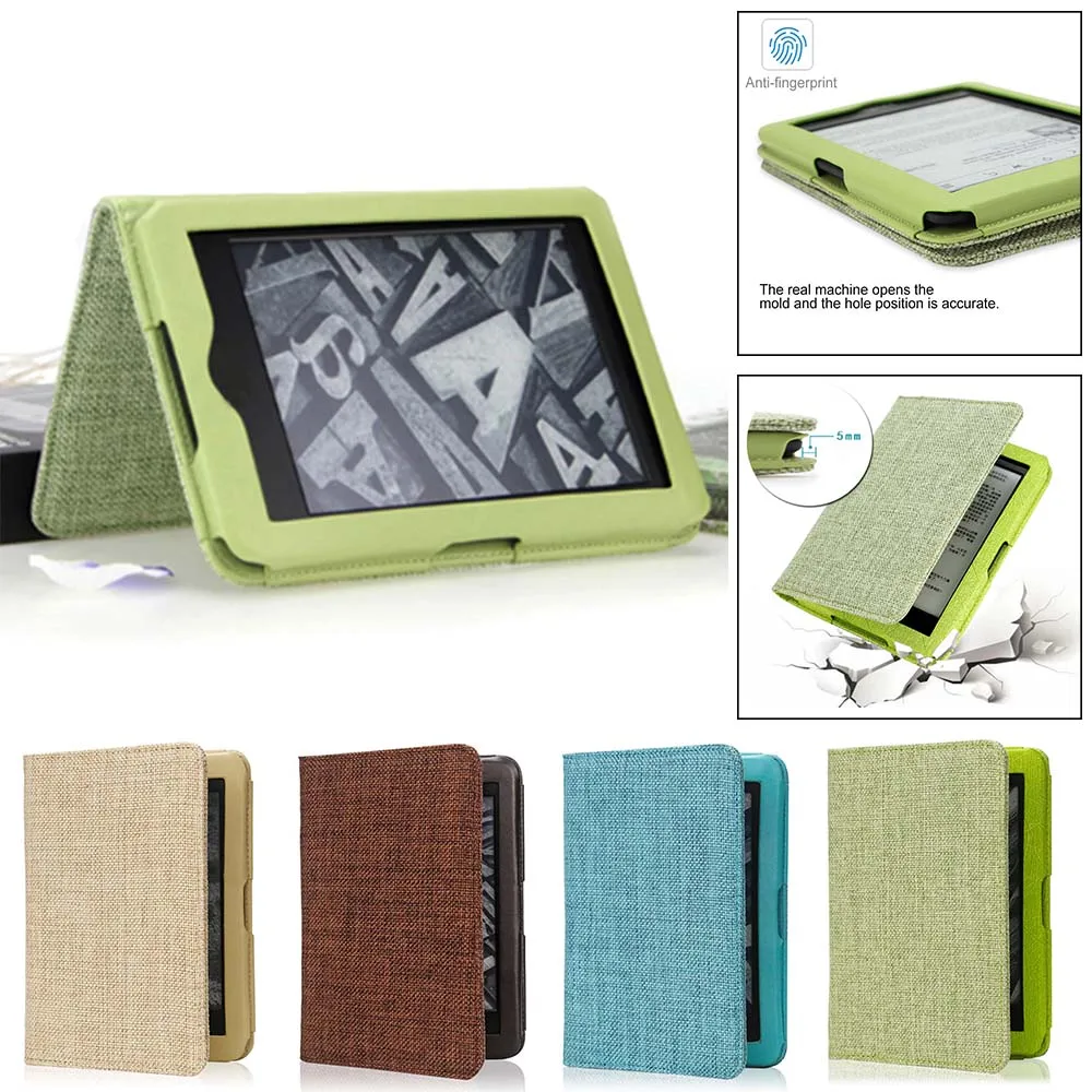 

For Kindle Paperwhite 123 Canvas Multicolor Protective Case Slim Cover 6 inch Ebook Shell Case Cover Hard Shell Protector