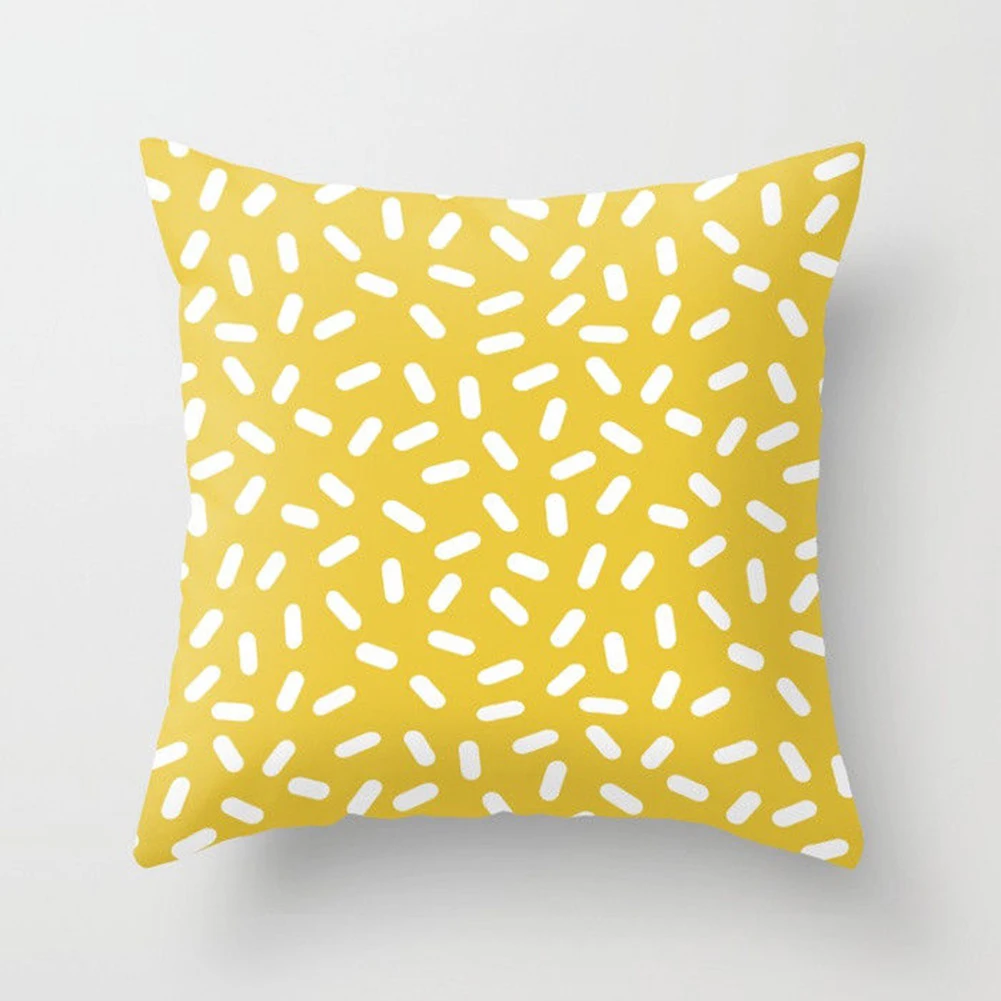 45x45 см желтый полосатый чехол для подушки с геометрическим рисунком, наволочка для подушки, мягкий классный чехол для подушки, для спальни, домашнего декора