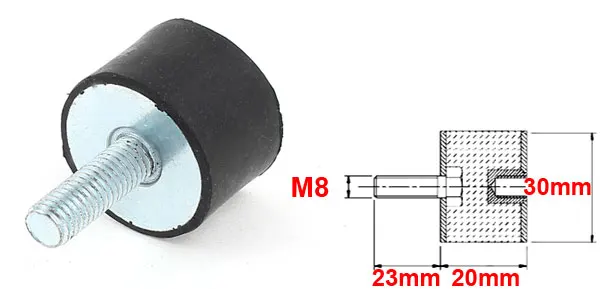UXCELL 30 мм X 20 мм M8 мужской женский конец резиновый виброкрепление изолятор демпфер дюбель для воздушного компрессора водяной насос холодильник