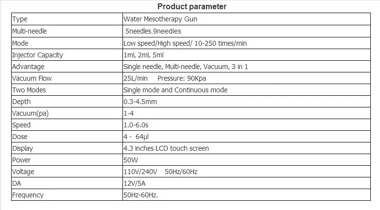 Профессиональный мультиигольчатый вакуумный мезотерапевтический пистолет III/Водяной мезопистолет антивозрастной прибор для красоты