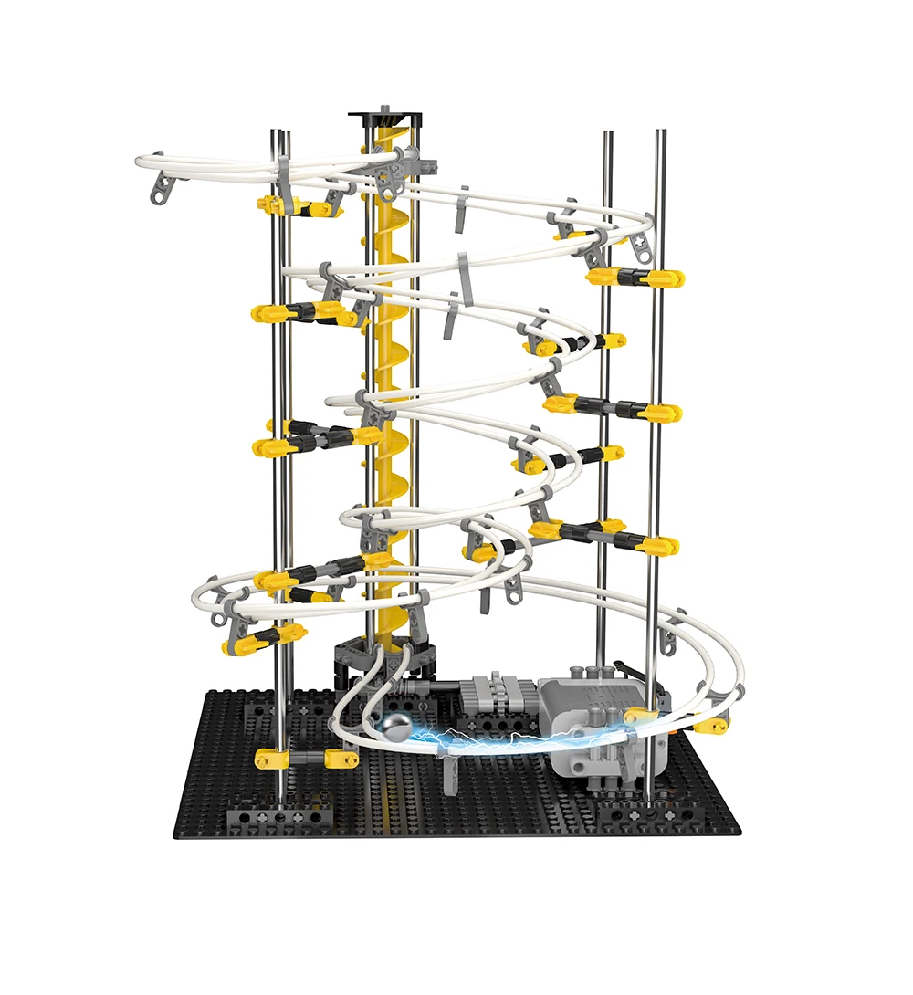 4 уровня космический рельс американские горки лабиринт шары трек строительные блоки игрушки Дети Сборка DIY Spacerail мрамор Запуск горки игрушка