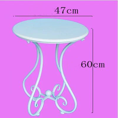 Мебель для гостиной, современный журнальный столик в европейском и американском стиле, белый круглый стол, металлическая и деревянная мебель для дома - Цвет: Size 2 White