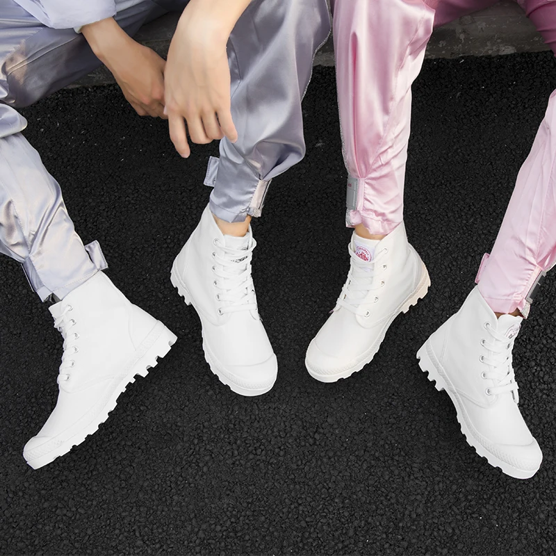 Big Size 36-48 Yards Canvas Shoes Men Round Head Quality High-Top Lace-Up Breathable Soft Flats Footwear Outdoor Casual Shoes (17)