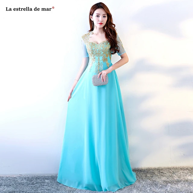 Turquoise and Royal Blue Dress