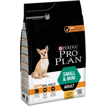 

Pro Plan dry food for adult dogs of small/dwarf breeds with the OPTIBALANCE complex, with chicken, Package, 2.5 kg + 500g