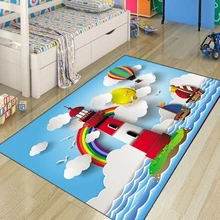 Еще полиптих с природными мотивами кораблей Маяк облако 3d Patten печать Нескользящая микрофибра детские украшения для детской комнаты коврик детский коврик