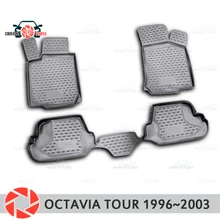 Коврики для Skoda Octavia Tour 1996~ 2003 Нескользящие полиуретановые грязеотталкивающие аксессуары для салона автомобиля