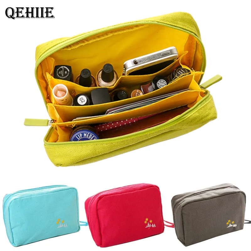 Travel Organizer of The Canvas Cosmetic Bag Multi-function Zipper Toiletry Storage Bags beauty case