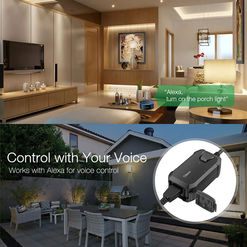 Outdoor Wi-Fi Outlet Smart Plug hogar GSM Power Socket Energy Monitoring Wireless Works with Alexa Remote GSM Control Timer