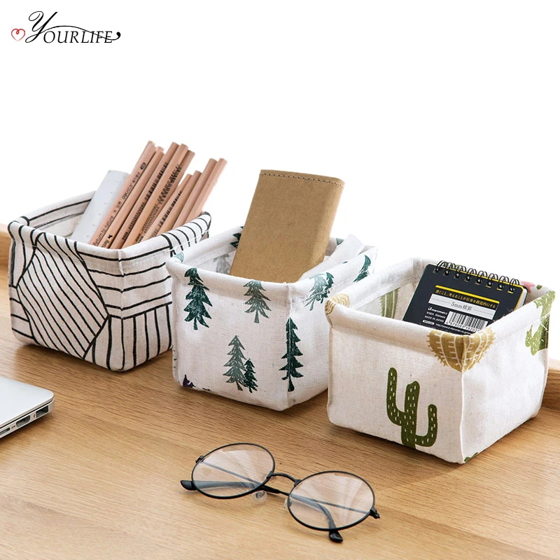  OYOURLIFE 1pc Desktop Storage Basket Stationery Toy Cosmetic Jewelry Sundries Storage Basket Underw
