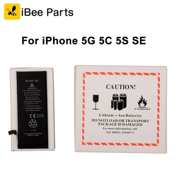 

iBee Parts 10PCS Lithium Battery For iPhone 5 5C 5S SE Replacement Batteries Internal Phone Bateria Original Chip +Sticker