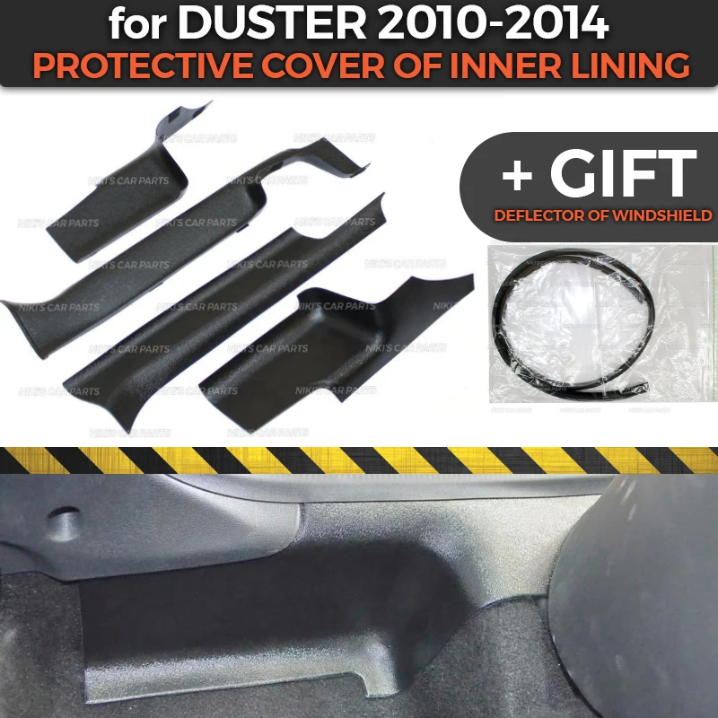 

Protective covers for Renault / Dacia Duster 2010-2014 of inner lining ABS plastic trim accessories protection of carpet styling