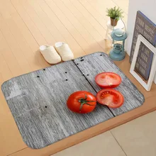 Else серый дерево на красный томат Овощи 3d узор печати Нескользящие моющиеся половик домашний декор прихожей кухня коврики