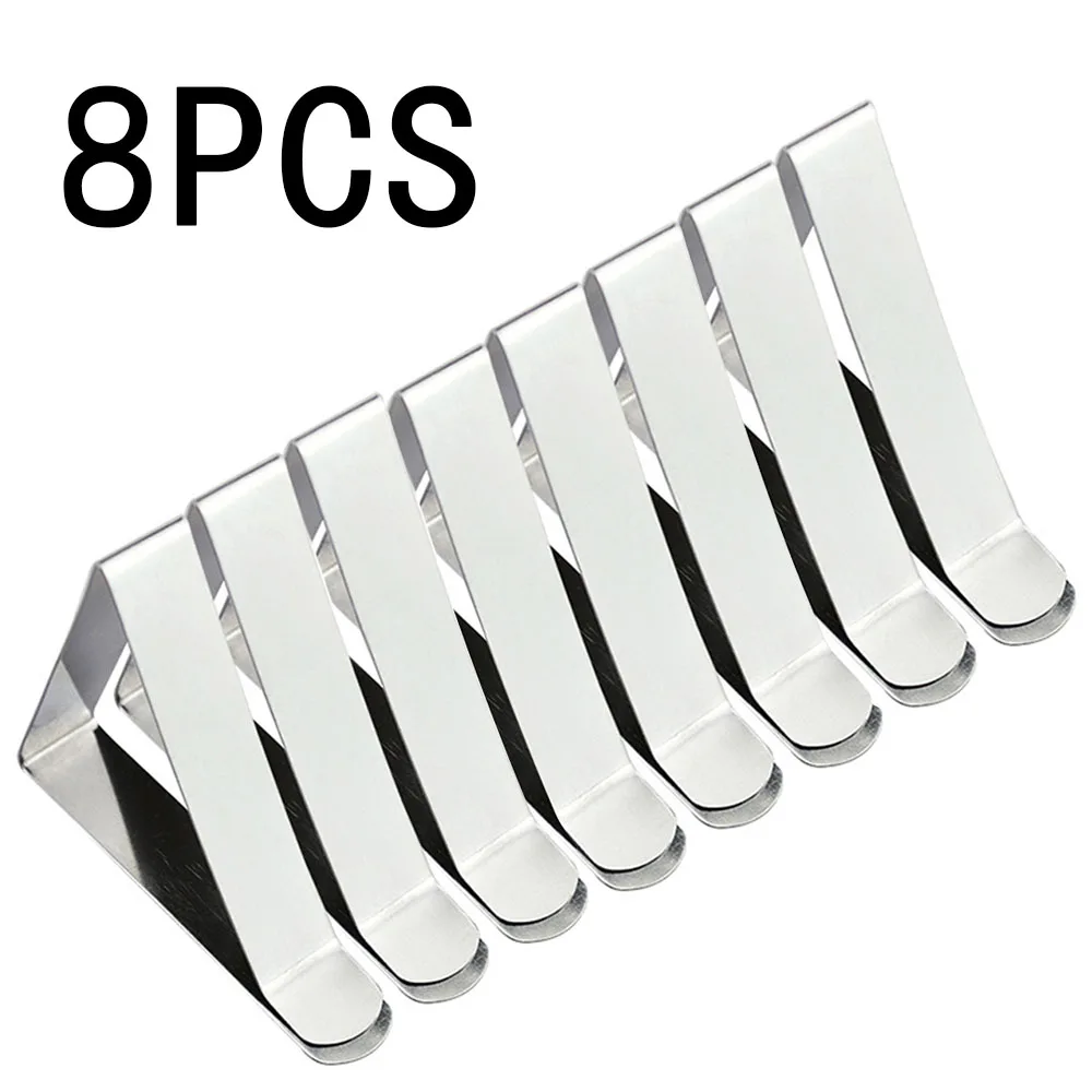 

8pcs Map Table Holder Clip Stainless Steel Tablecloth Clips Cloth Cover Clamp