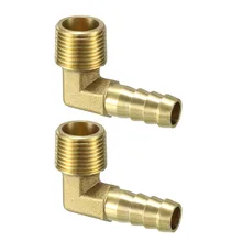 UXCEL Brass Barb Hose Fitting 90 Degree Elbow 10/12mm Barbed x 1/2 3/8 PT Male Pipe Adapter Connector Dowel Fasteners 2Pcs UXCEL Brass Barb Hose Fitting 90 Degree Elbow 10/12mm Barbed x 1/2 3/8 PT Male Pipe Adapter Connector Dowel Fasteners 2Pcs