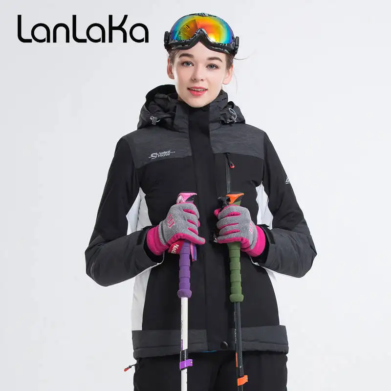 LANLAKA Women Ski Jacket Hiking Jacket Windproof Waterproof Thermal