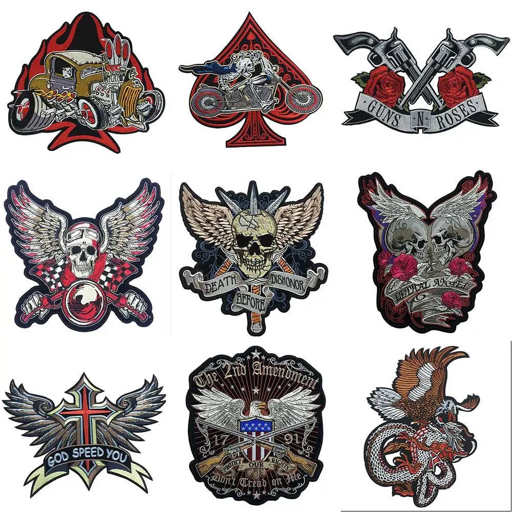 

LIVE TO RIDE GUNS ROSES GOD SPEED YOU Patch Embroidered Applique Sewing Label biker Patches Clothes Stickers Apparel