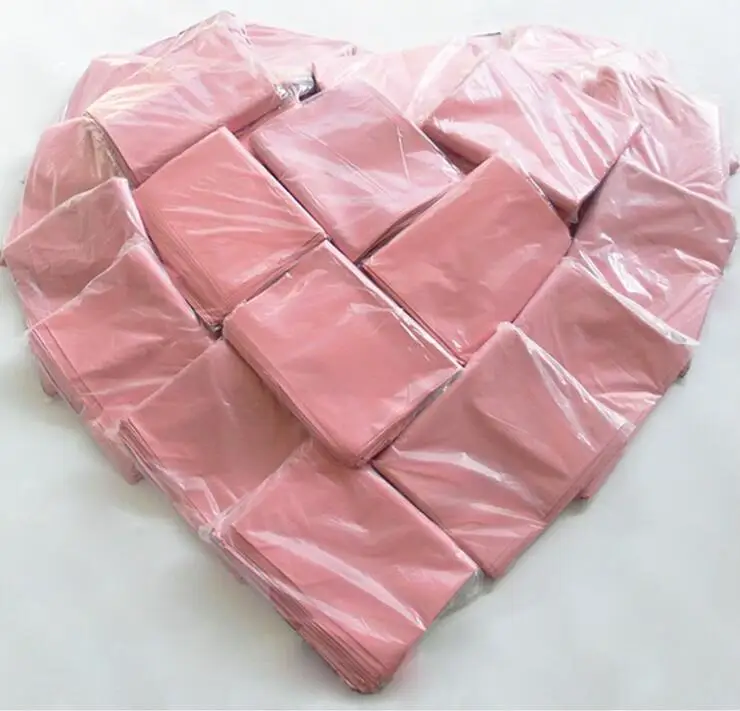 Qi Размеры: 25*33 см 100 шт./лот розовый Пластик почтой сумка Поли Мейлер Самоуплотняющаяся Mailer мягкой упаковке конверт курьер сумка