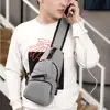 2022 hommes sac à bandoulière fronde poitrine Pack toile USB charge sport bandoulière sac à main voyage sac à dos mâle châtaignes Mochila ► Photo 3/6