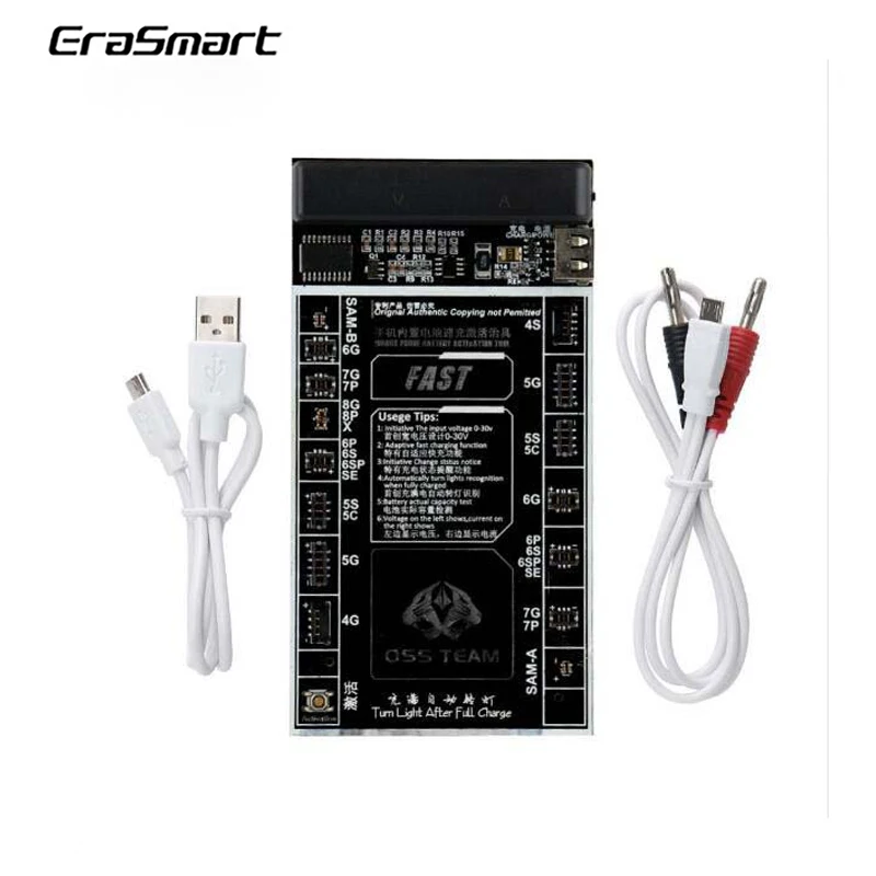 Плата для быстрой активации аккумулятора зарядный кабель зажим iPhone 4 X Samsung