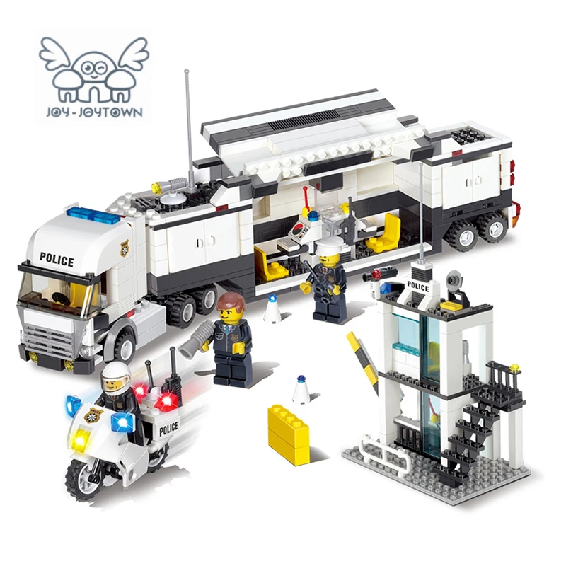 

JOY-JOYTOWN Police Series Blocks Sets Motorcycle Compatible With Self-Locking Bricks High Quality Educational Toys For Children