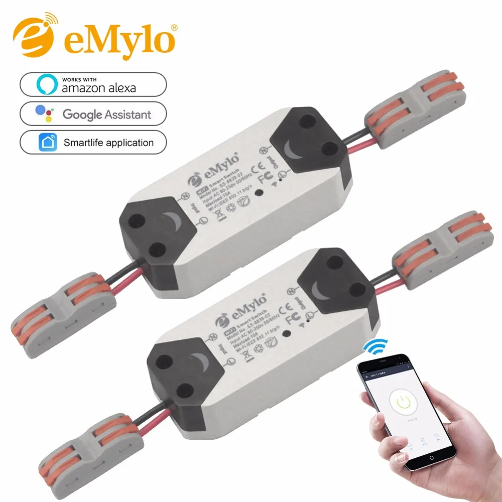 EMoly 1CH переключатель Wi Fi модуль реле AC90V 250V 220V Беспроводной светильник релейный