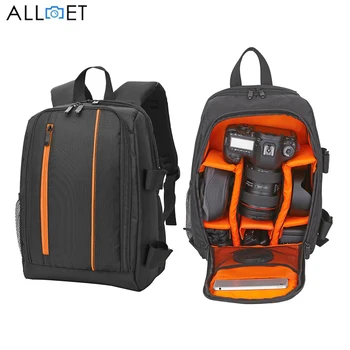 

ALLOET Outdoor Photography Camera Bag Backpack Waterproof Digital DSLR Bag Photo Video Laptop Tripod Case For Sony Canon Nikon