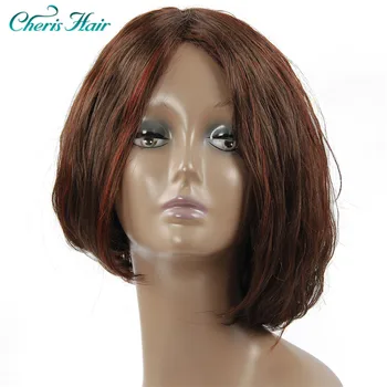 

synthetic wig short natural wave wigs for women 10 inch black brown wigs bug color wave wig for black