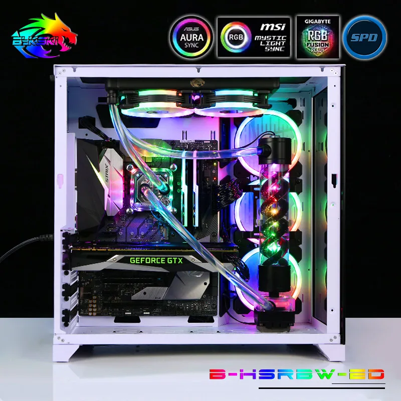 Bykski Water Cooling Kit CPU + GPU Water cooled Hose Set Radiator T