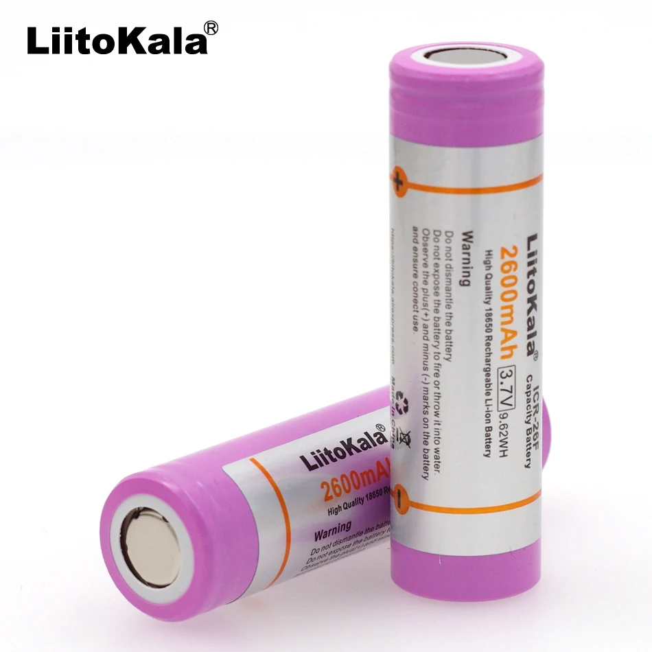Liitokala 2 шт. Оригинальная 18650 2600 мАч литиевая 3 7 в аккумуляторная батарея для