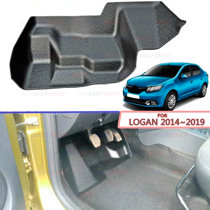 Пластина под педали на внутренней ковровой дорожке для Renault Logan 2014 ~ 2019