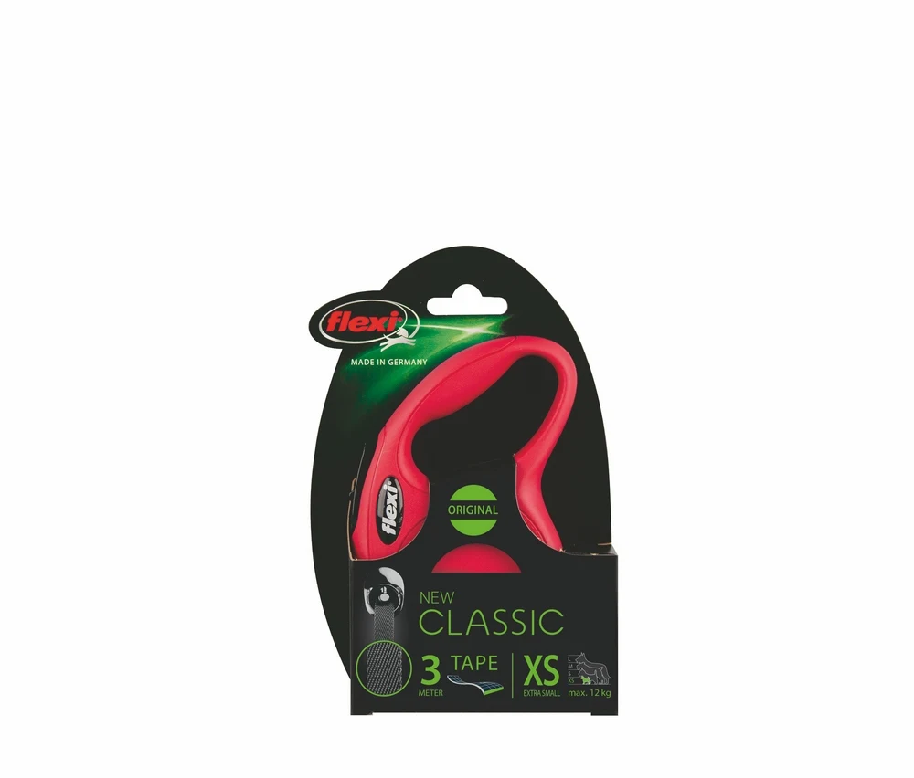 Поводок рулетка для собак Flexi New Classic XS (до 12 кг 3 метра Лента)|Поводки| |