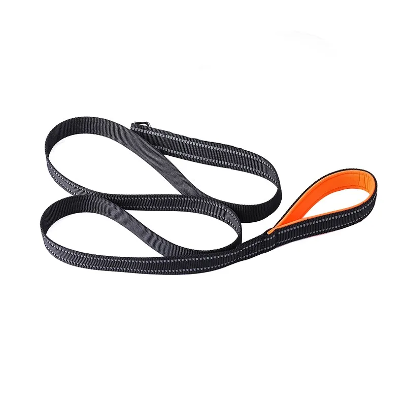 

New Reflective Pet Dog Leashes Wide Nylon Traction Rope Pets Walking Training Harnesses Panelled Lead Leash For Medium Large Dog