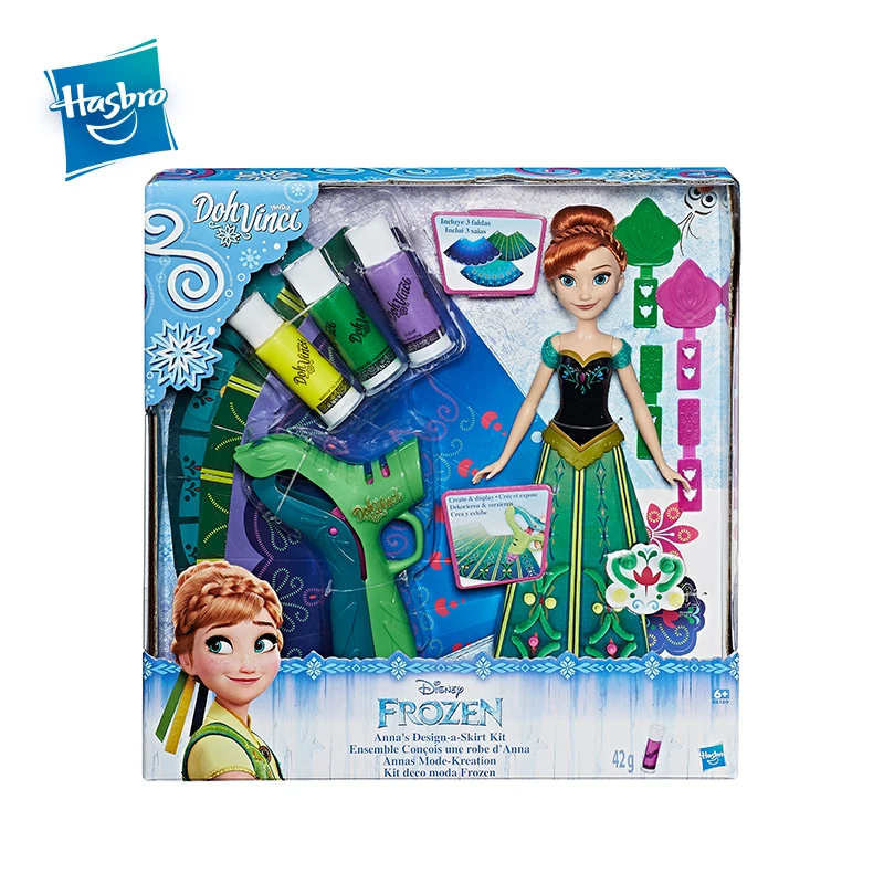 Hasbro Disney Frozen Anna&Elsa Frozen's Design A Skirt Kit 3D lines Beauty Rotate Toy Dolls Clothes Christmas Gifts For Girls Hasbro Disney Frozen Anna&Elsa Frozen's Design A Skirt Kit 3D lines Beauty Rotate Toy Dolls Clothes Christmas Gifts For Girls