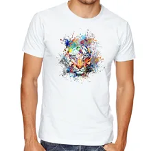 2017 Summer Cheapest Fashion cute tiger Men T-shirt Short sleeve men The Happiest Bear Retro Printed T Shirts Casual Funny Tops