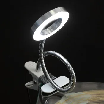 

Pro LED Nail Art Tattoo Desk Lamp With Clamp USB Cold Light LED Lamp Eyebrow Tattoo Nail Art Frosted Brightness Lamp Salon