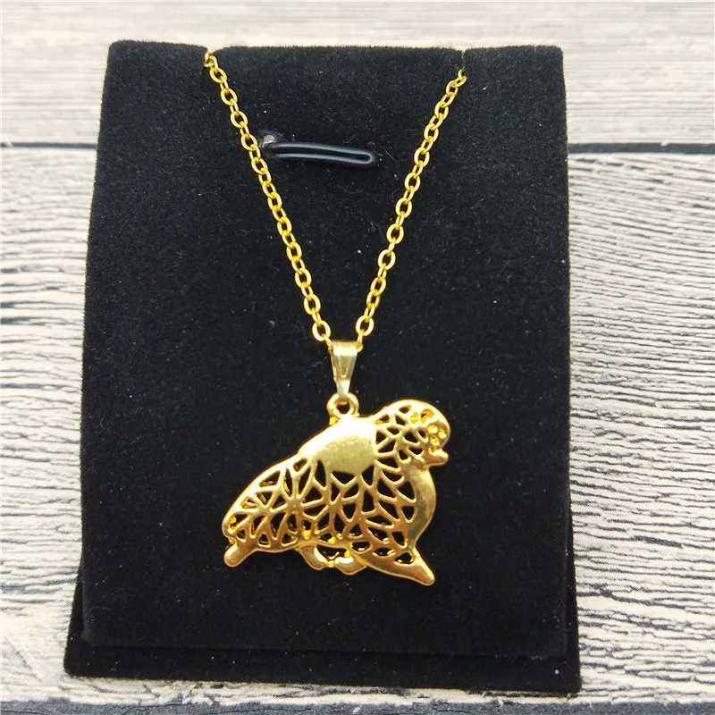 

New Pomeranian Necklace Trendy Style Pomeranian Pendant Necklace Women Fashion Pet Jewellery Animal Dog Jewellery