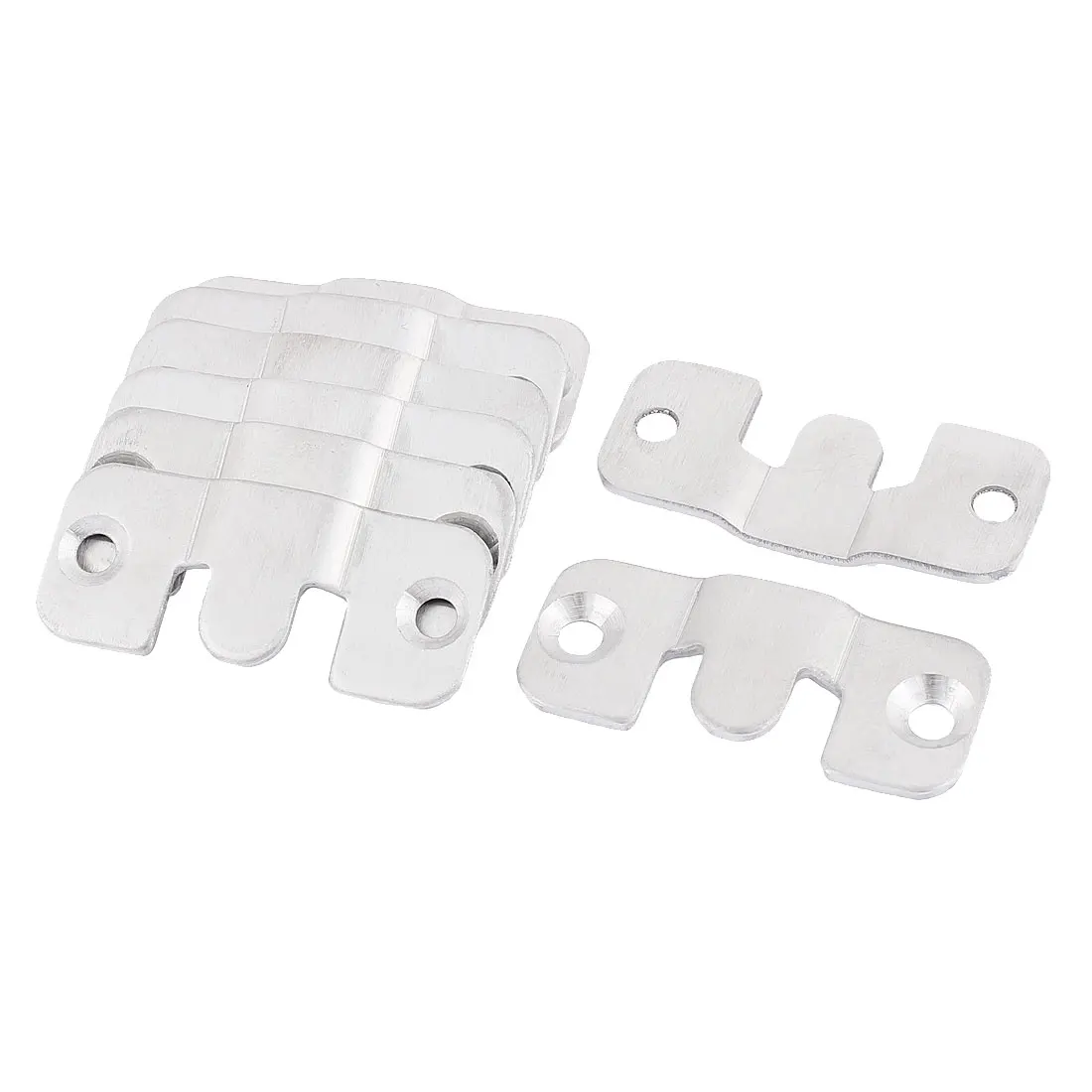 

UXCELL 8 Pcs Interlock Brackets Furniture Photo Frame Stainless Steel Interlock Bracket Connector Hook Hardware Brackets