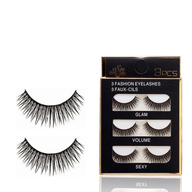 

2018 new False Eyelashes Hand made crisscross full strip lashes makeup tools fake eyelash extenshion