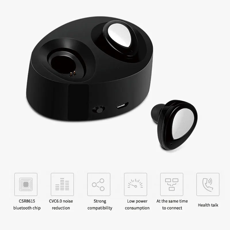 Мини Bluetooth K2 TWS гарнитура наушники беспроводные двойные стерео музыка громкая