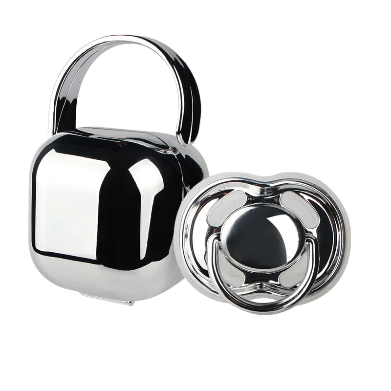 MIYOCAR эксклюзивный дизайн Соска с золотым серебряным покрытием BPA Бесплатно FDA Класс безопасное кольцо для соски и коробка для хранения сосков