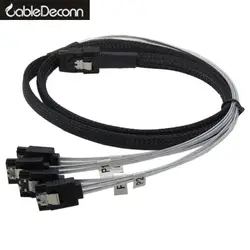 Sas sata кабель Mini SAS SFF-8087 36-PIN на 4 SATA 7-PIN HD Обратный sata кабель 1 м