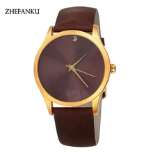 Unique Design Men Women Unisex Brand Wristwatches Sports Leather Quartz Creative Casual Fashion Watches Ultrathin Simple Watch