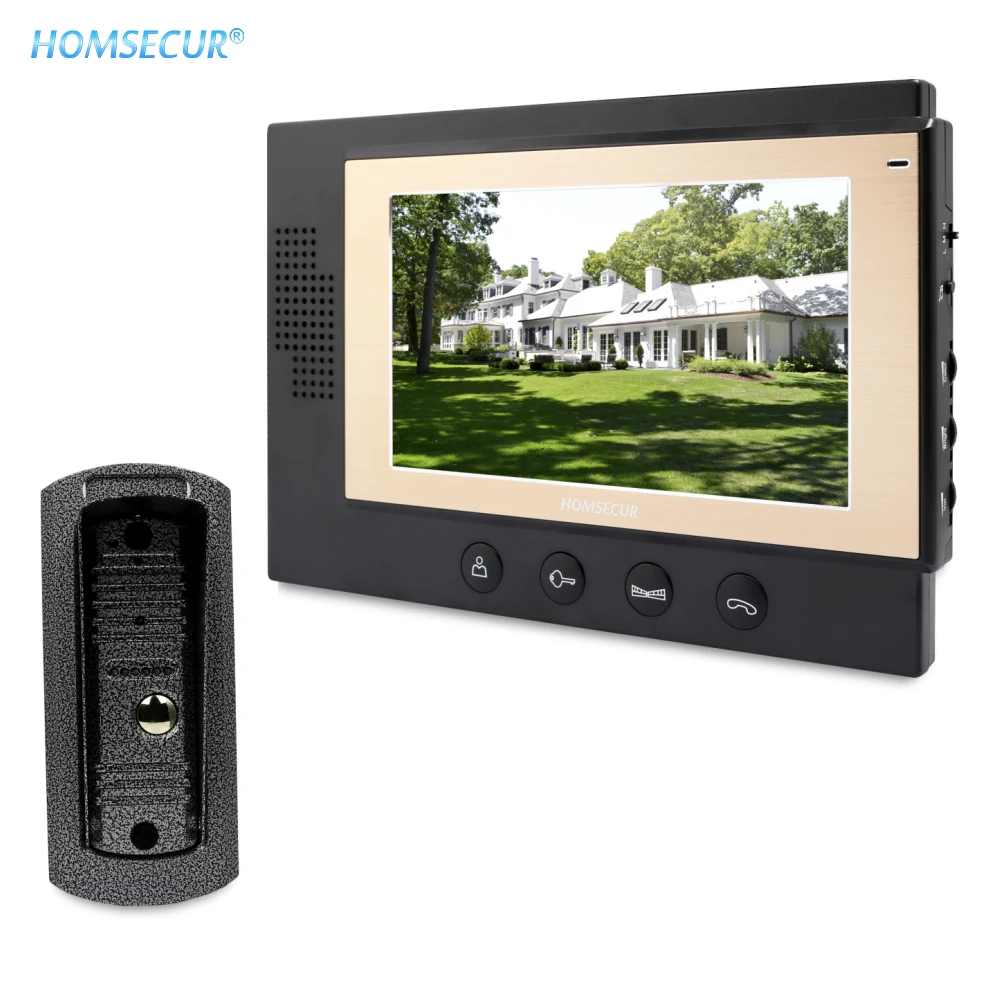 

HOMSECUR 7" Wired Video&Audio Smart Doorbell+Metal Case Camera for Apartment (TC041+TM701-B)