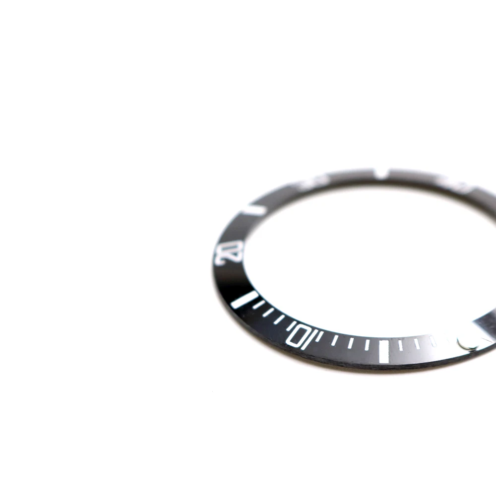 CARLYWET Wholesale Replacement Black With White Writings Ceramic Bezel 38mm Insert made for Submariner GMT 40mm 116610 LN