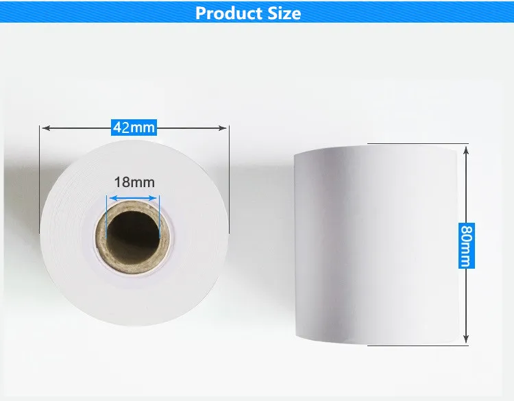 Термочувствительная бумага кассовый аппарат 2 рулона/Лот 80*50& 80*60 EFTPOS машина 80x42 рулон Однослойная Бумага для термопринтера