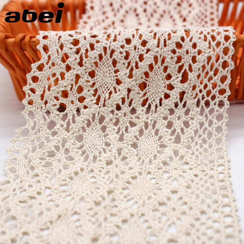 1Yard 13cm wide Handmade Patchwork Cotton Material Lace Ribbon Lace Trimming lace ribbon cotton ribbon lace decoration lace accessories lace sewing supplies lace sewing accessories lace garment accessories lace fabric