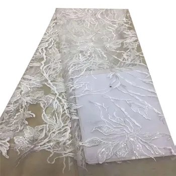 

African Lace Fabric 2018 High Quality French Lace Fabric With Sequin Lace Fabric For Wedding Party HJ999-2