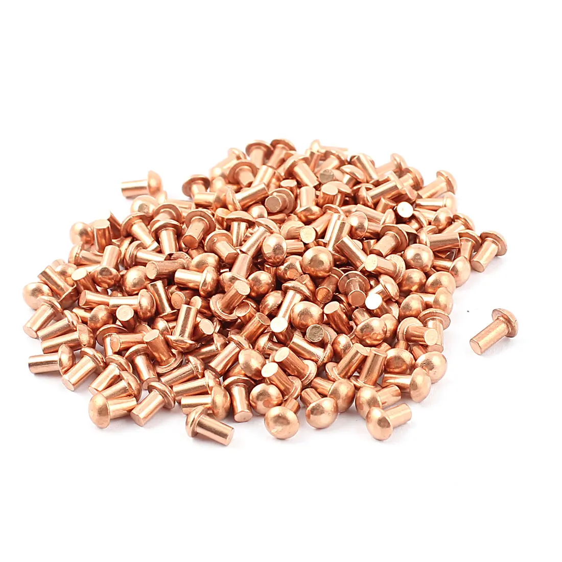 

200 Pcs 1/8" X 13/64" Round Head Copper Solid Rivets Fasteners