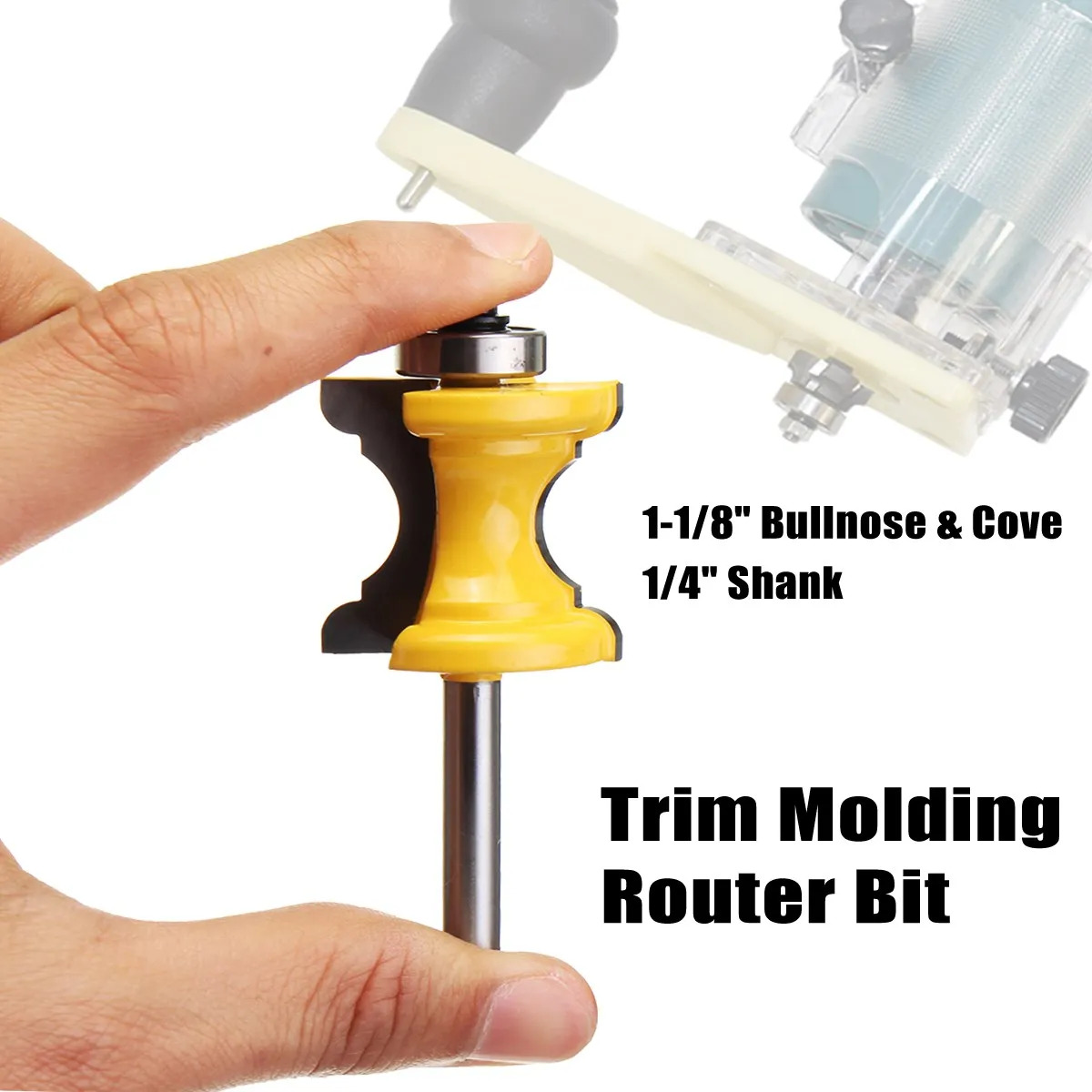 1 1/8'' Bullnose & Cove Trim Molding Router Bit 1/4'' Shank Woodworking